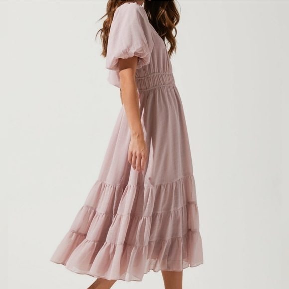 Astr the Label Dusty Rose Midi Dress - M New! - Picture 2 of 7
